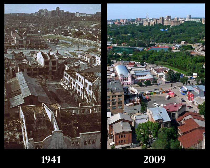Аэрофотосъемка Харькова (Благовещенский базар) периода ВОВ Люфтваффе и современная аэрофотосъемка Аэрофотосъемка Харькова (Благовещенский базар) периода ВОВ Люфтваффе и современная аэрофотосъемка