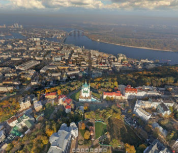 Съемка с дрона Днепр Аэропанорама Киев Андреевский спуск
