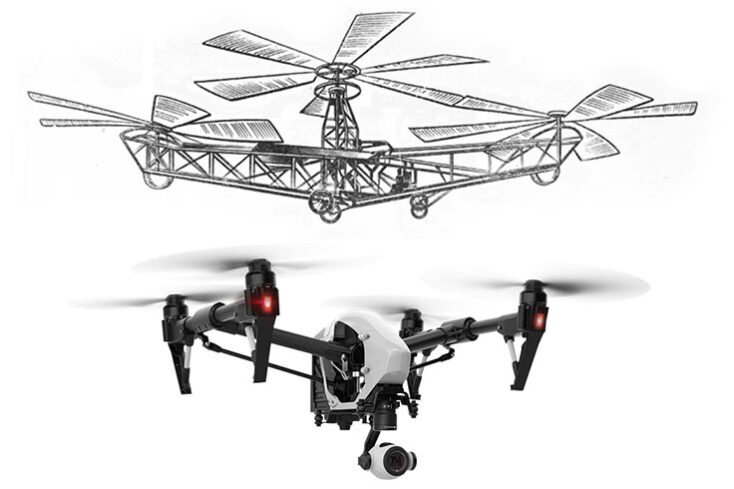 От квадрокоптера Ботезата до дронов DJI