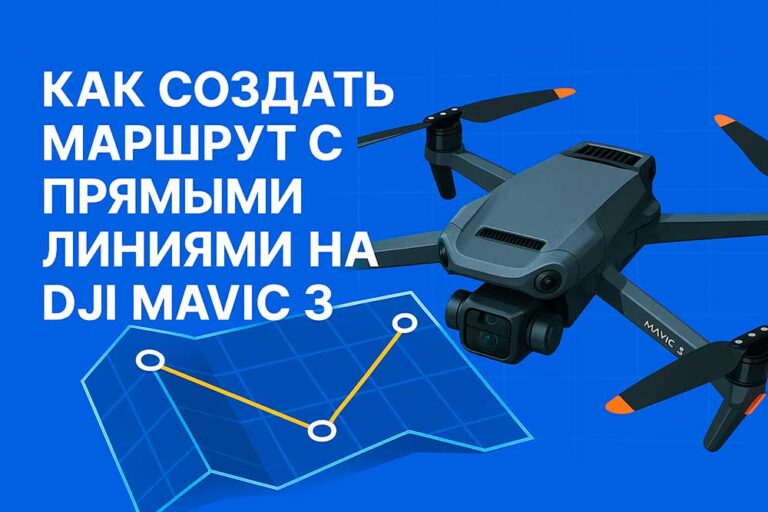 маршрут с прямыми линиями для DJI Mavic 3 в DJI Fly 1.9.4