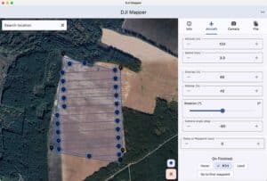 dji-mapper-ua інтерфейс програми DJI Mapper для побудови маршрутів
