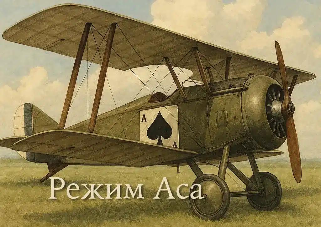 dji-atti-asa-mode Самолёт Первой мировой войны с изображением туза на фюзеляже — символ лётчика-аса
